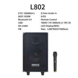 Global Rechargeable speaker 8"
