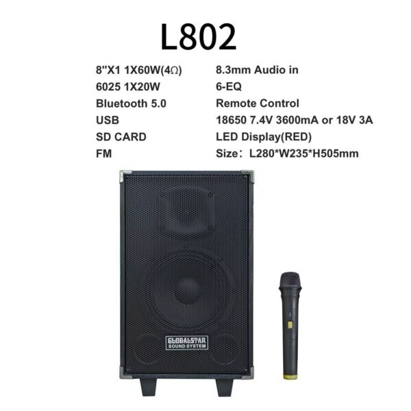 Global Rechargeable speaker 8